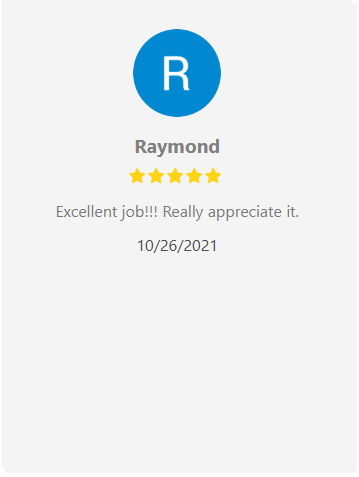 Raymond's review: blue circle with 