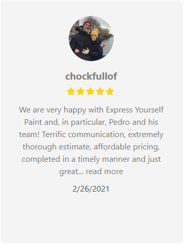 Customer review: Five-star rating for Express Yourself Paint, 