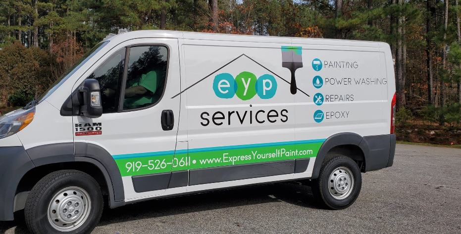 White work van with 
