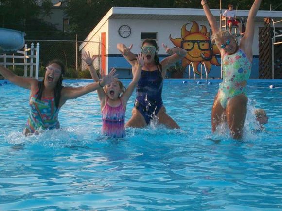 Kids and adults at pool - Swim club in York, PA