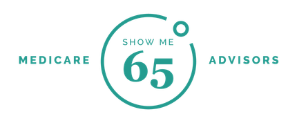 A logo for medicare 65 advisors showing a circle with the number 65 inside of it.