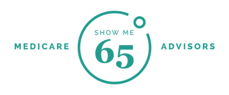 A logo for medicare 65 advisors showing a circle with the number 65 inside of it.