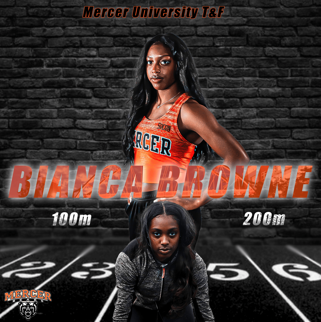 Bianca browne is a female athlete from mercer university