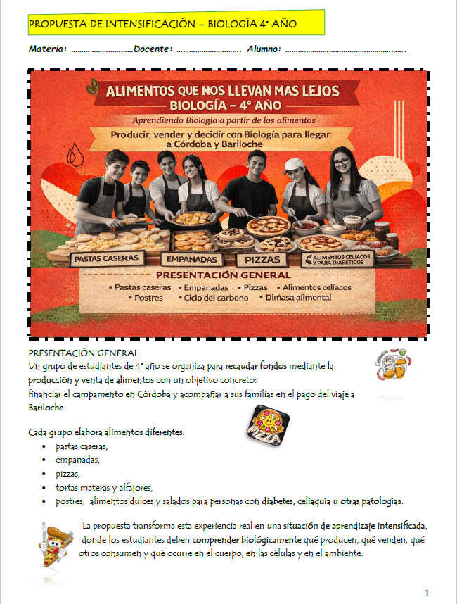 Propuesta de intensificación para 4° biología