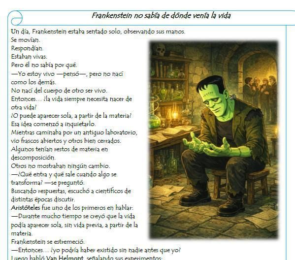 Un documento titulado 