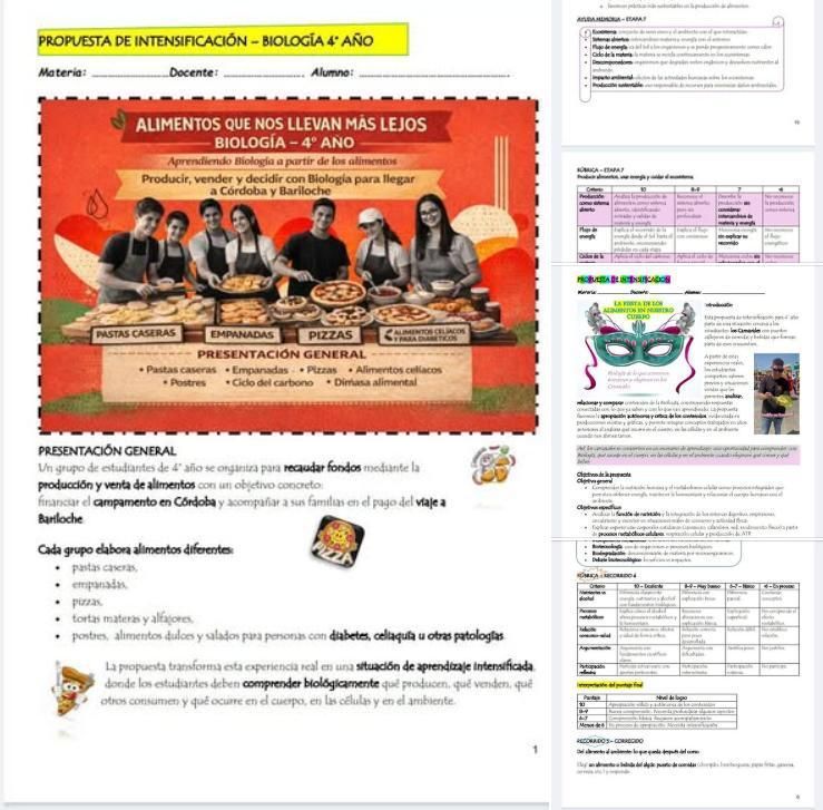 A biology academic project document titled 