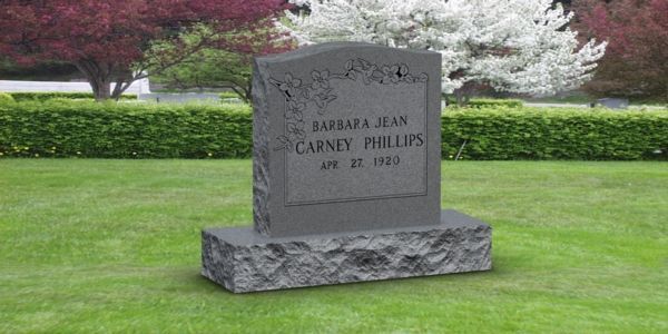 A gravestone in a cemetery for barbara jean carney phillips