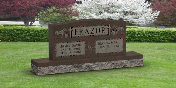 A gravestone in a cemetery with the name frazort on it.