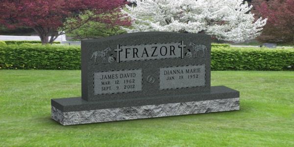 A gravestone in a cemetery with the name frazort on it.