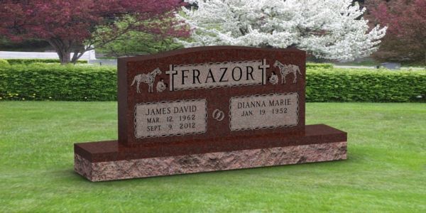 A gravestone in a cemetery with the name frazort on it.