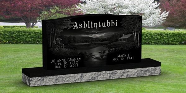 A black gravestone with the name ashliptubbi on it
