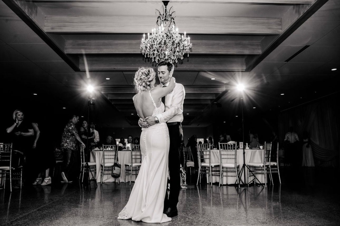 Wedding couple dancing in The Ballroom