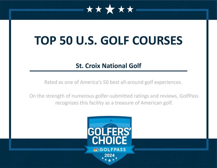 Top 50 u.s. golf courses st. croix national golf