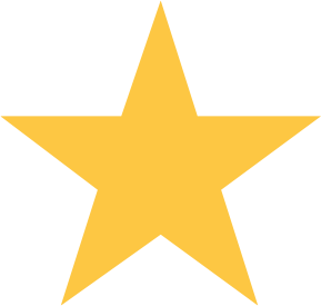 A yellow star is on a white background
