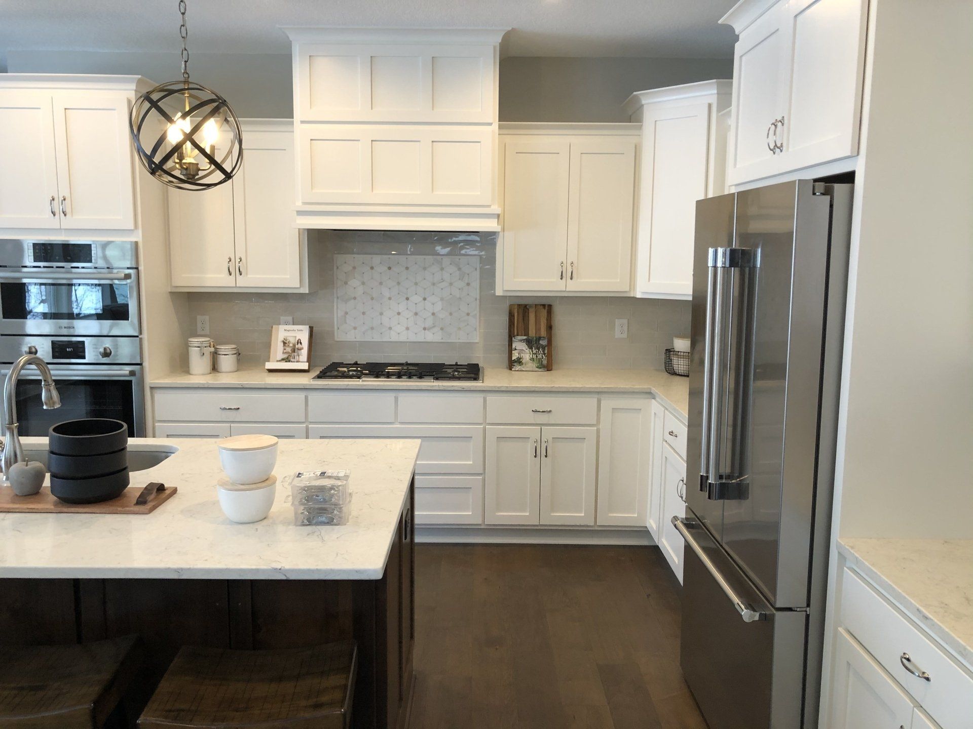 Kitchen renovation MN | white cabinets and stainless steel appliances