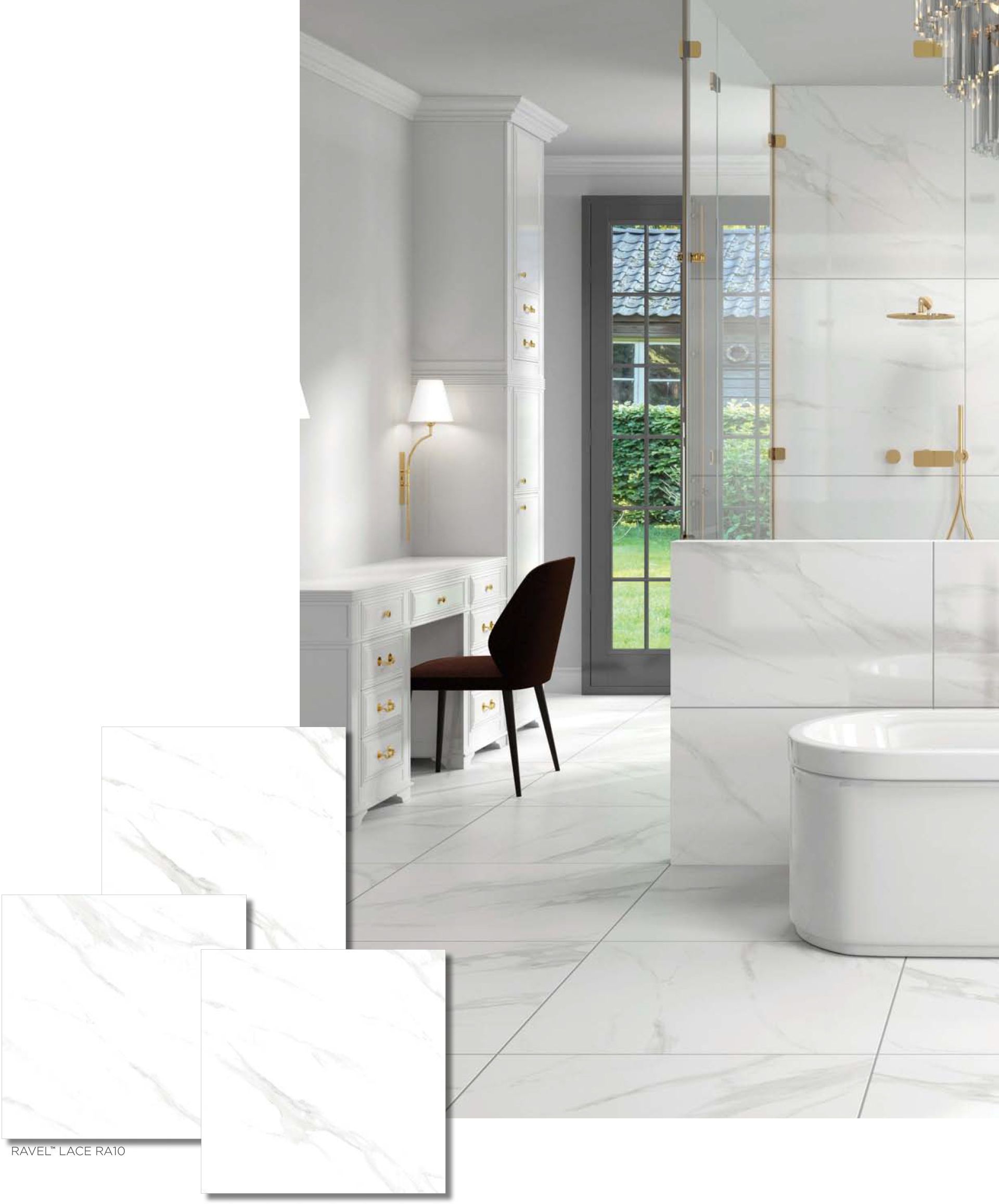 Tile contractors work | A bathroom with a tub and a chair in it