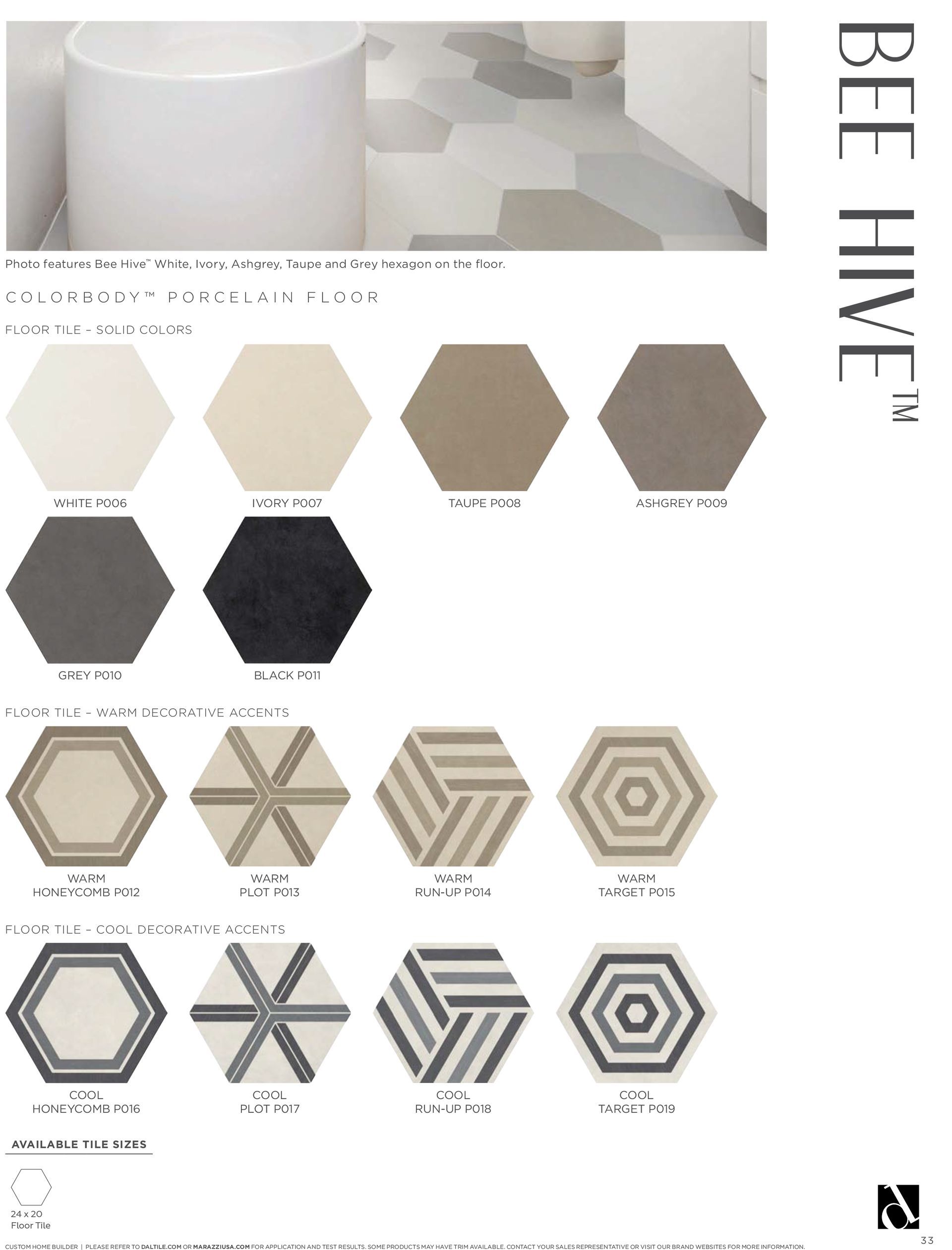 There are many different types of tiles in this brochure.
