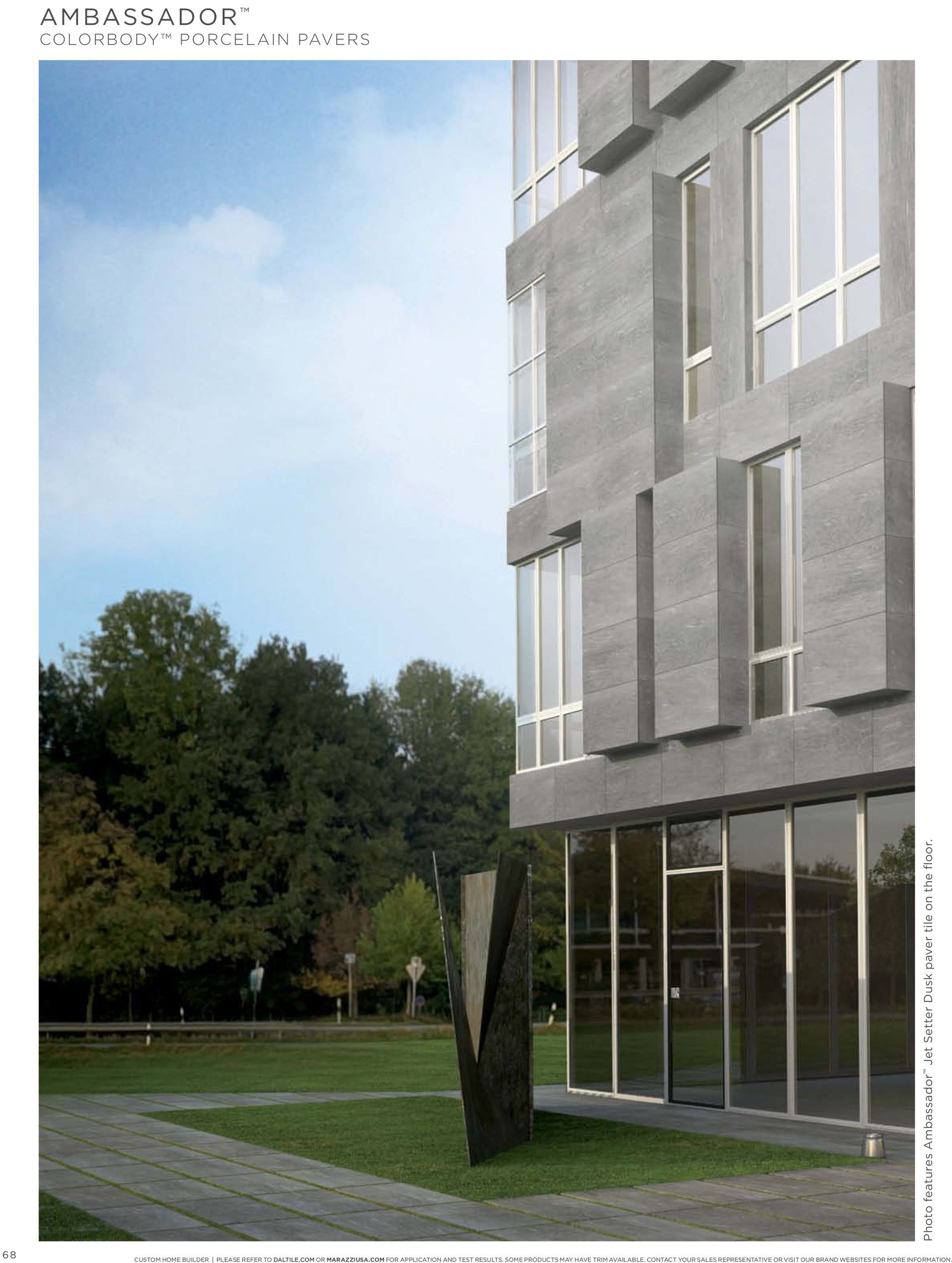Large format tile | An artist 's impression of a building with a lot of windows