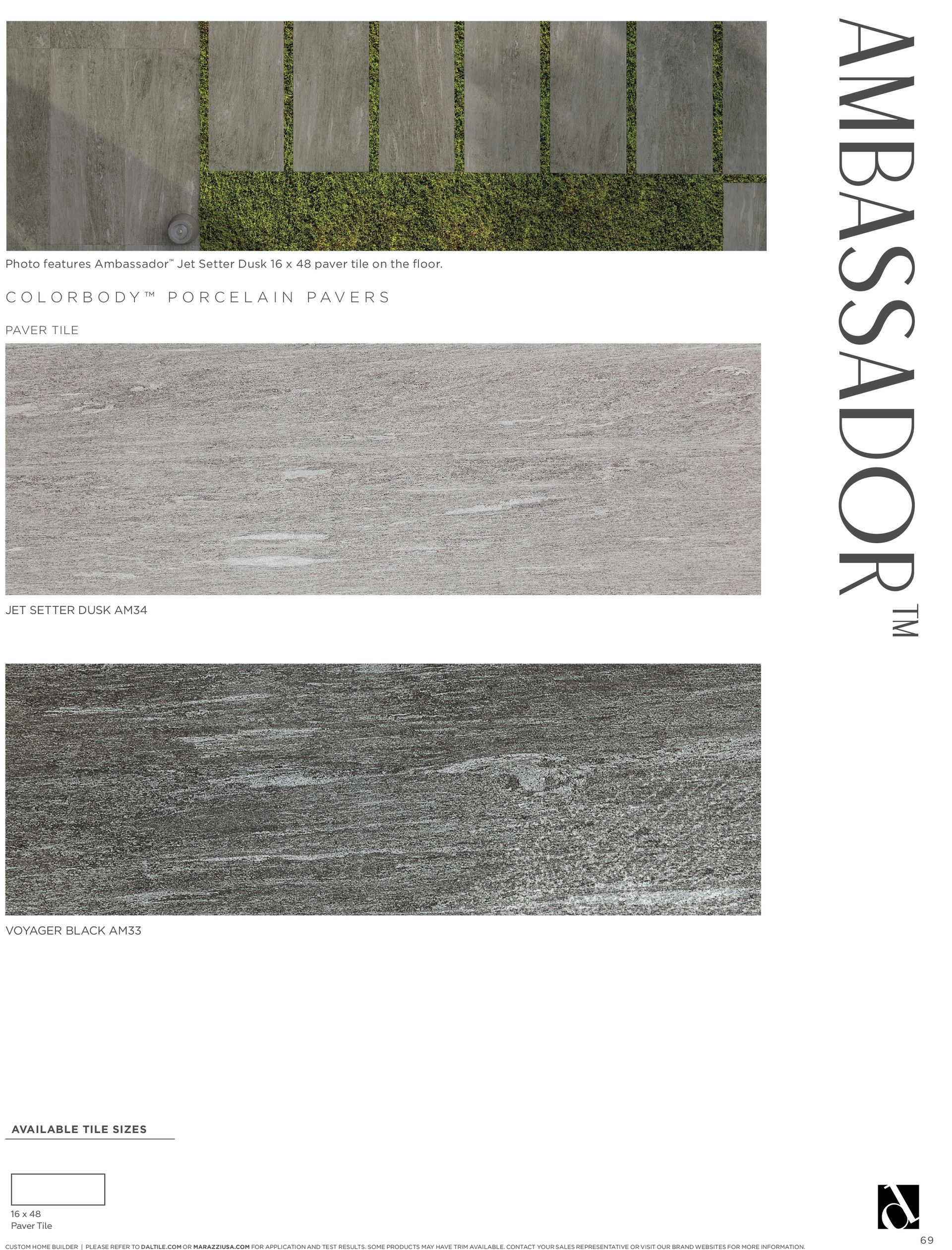 There are three different types of tiles in this brochure.