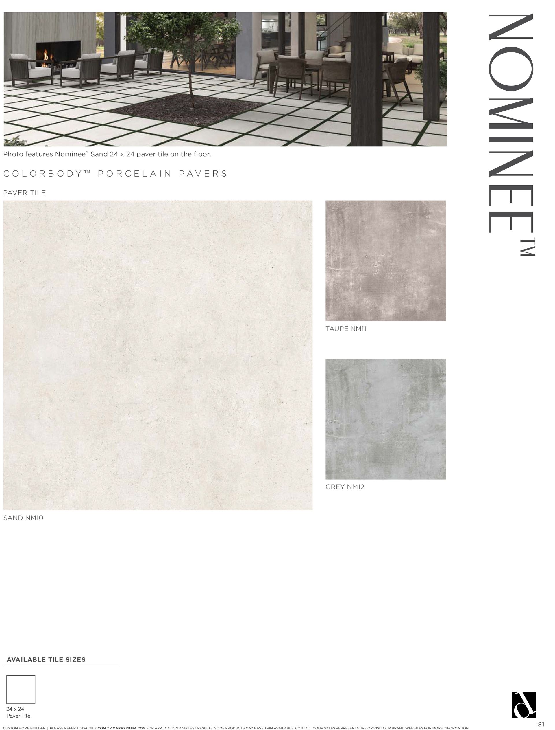 A brochure with a picture of a tile floor in a room.