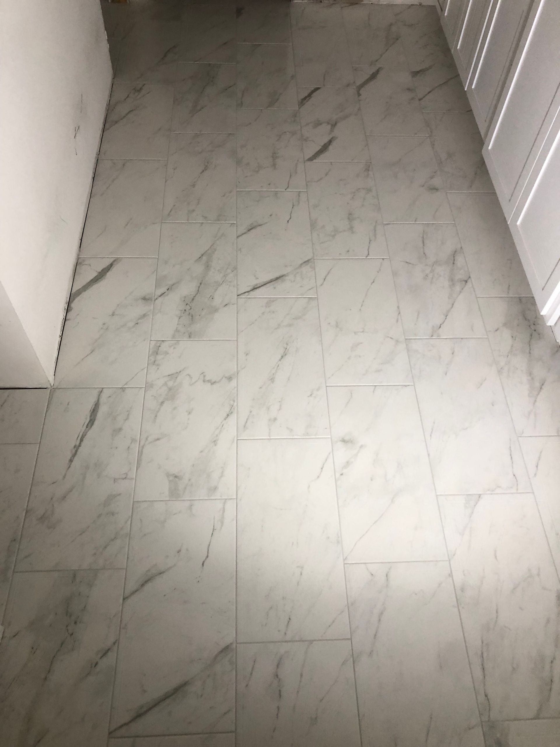 bathroom floor tile installation