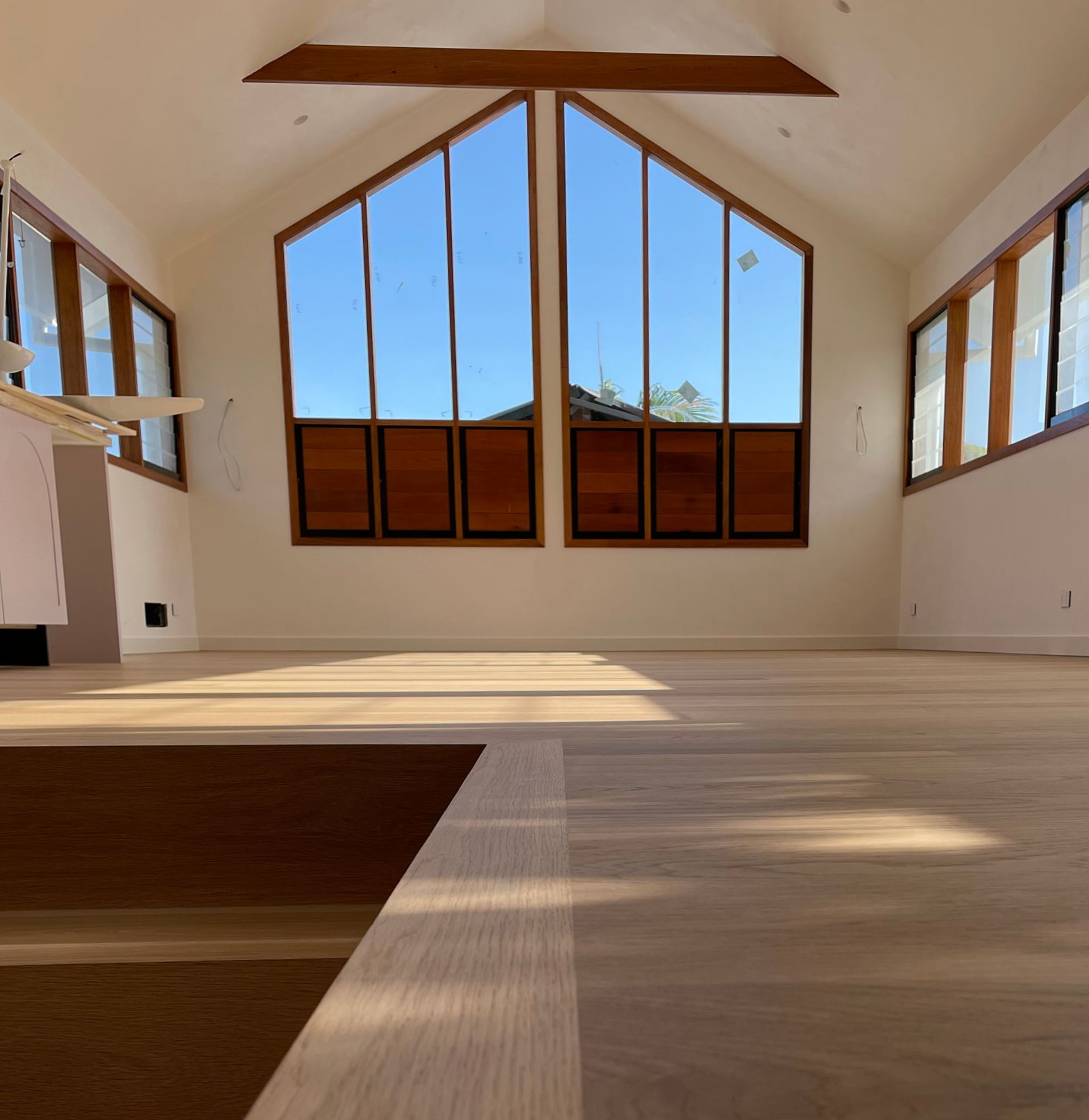 Floor Sander on a Light Wood Parquet Floor, Preparing for Refinishing — CM Timber Flooring in East Ballina, NSW