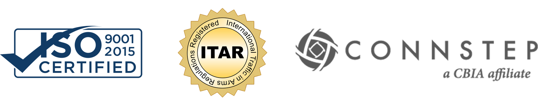 ISO Certified and ITAR Certified Connstep logo 