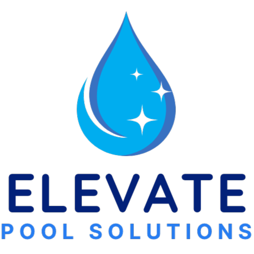 Elevate Pool Solutions logo with blue water droplet icon and text