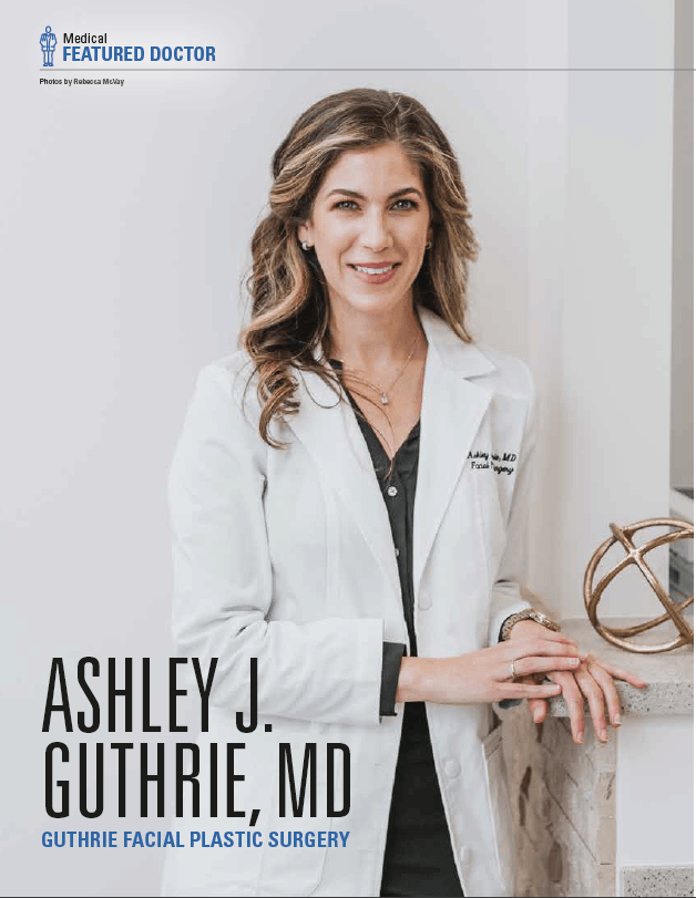 Medical Professionals magazine inner page with picture of Dr. Guthrie