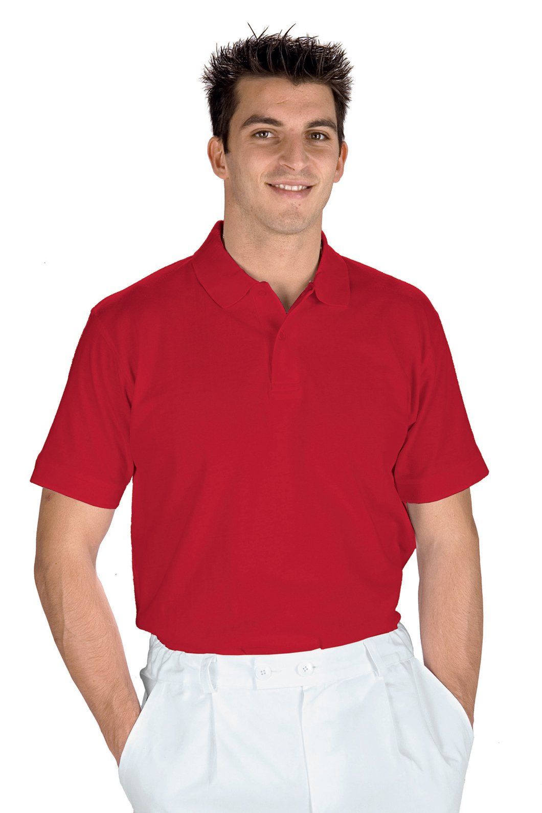 polo uomo a mezze maniche rossa