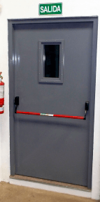 bless metal puertas de salida de emergencia con visor