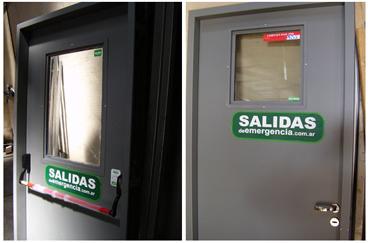 bless metal puertas de salida de emergencia con visor