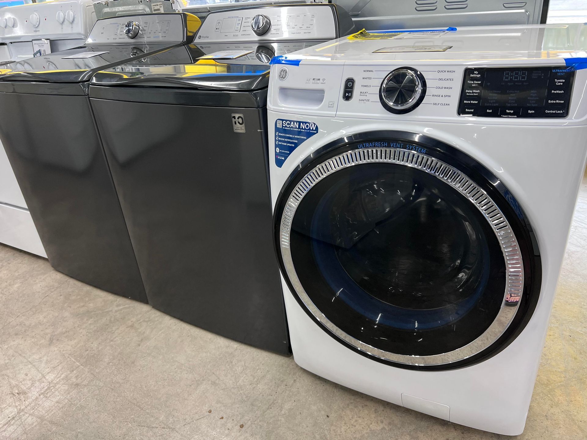 washing machines and dryers