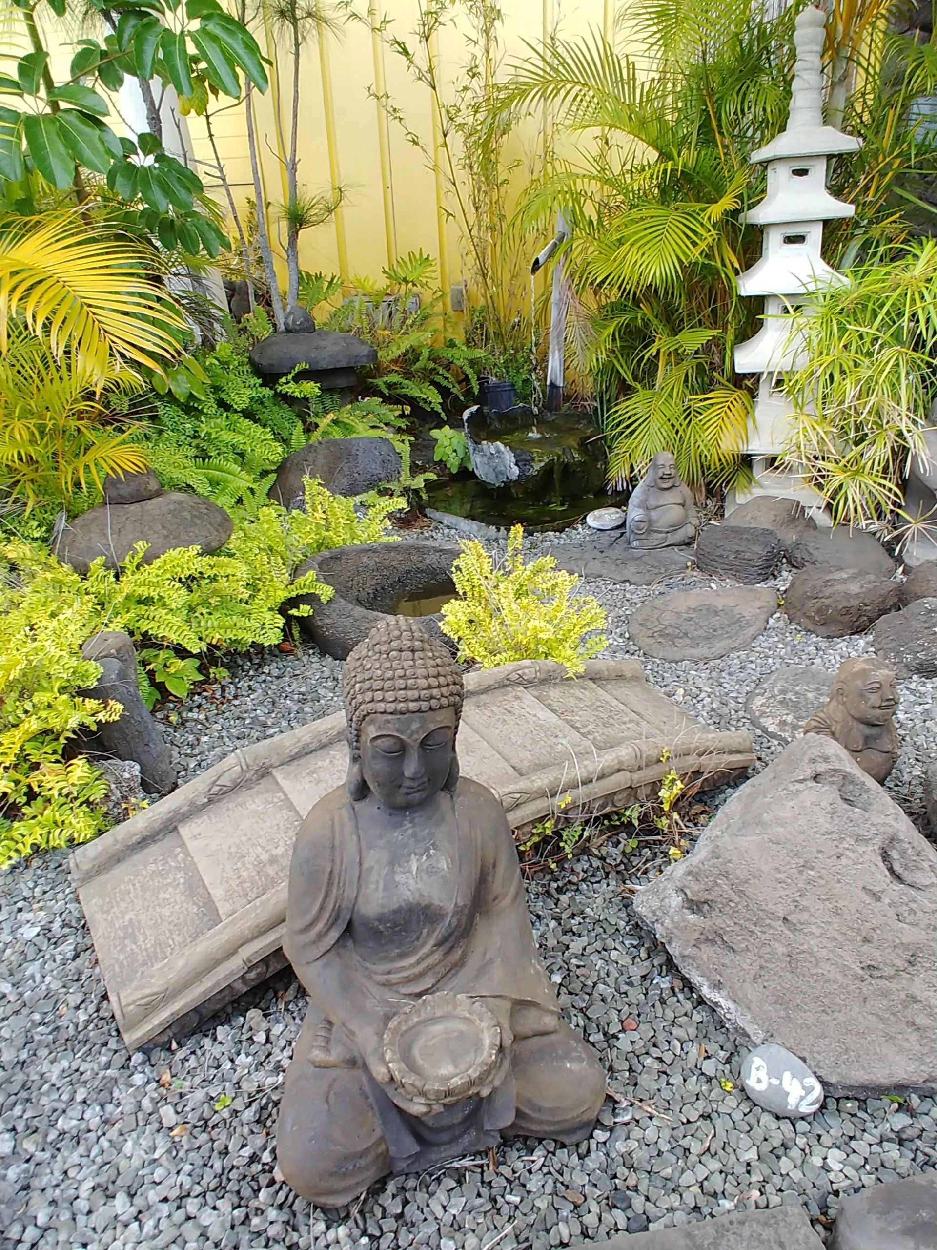 View of a garden after landscaping