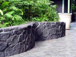 View of exterior stone wall