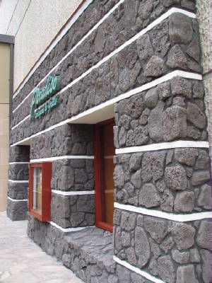 exterior stone wall closeup