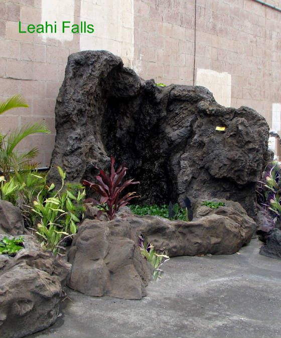 View of garden water feature