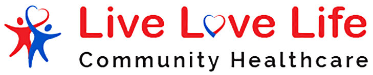 The logo for live love life community healthcare