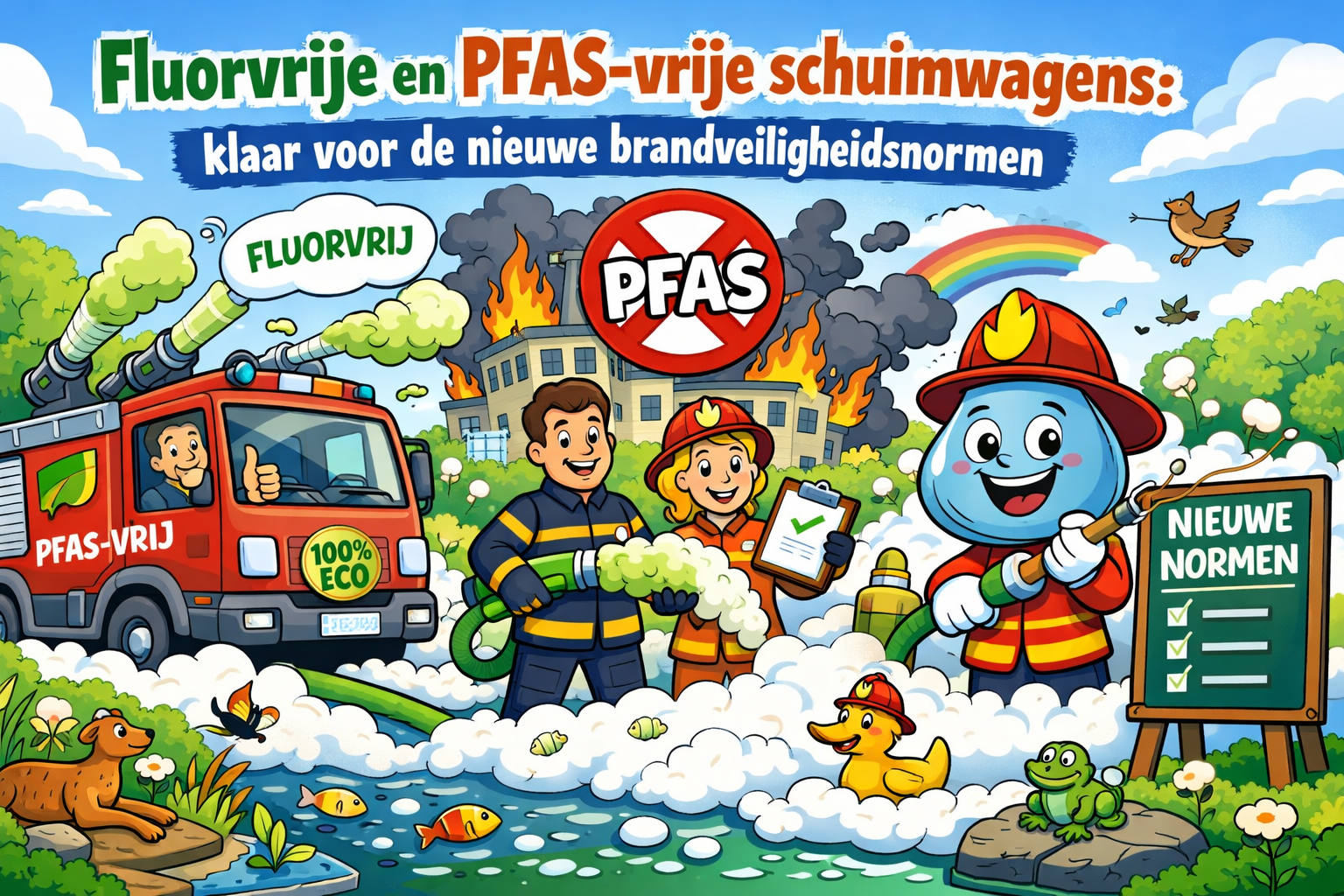 Fluorvrije en PFAS-vrije schuimwagens klaar voor de nieuwe brandveiligheidsnormen