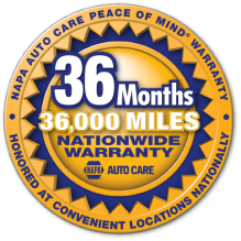 36 Months / 36,000 Miles NAPA Nationwide Warranty | Maywood Automotive
