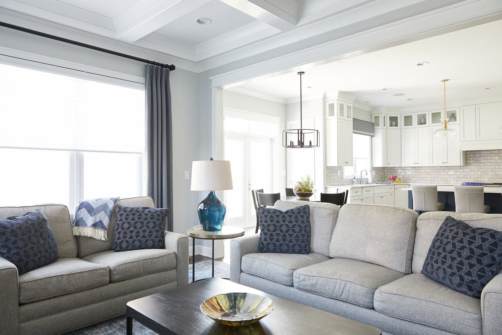 A living room with two couches and a coffee table.
