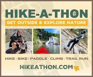 A poster that says hike-a-thon get outside and explore nature