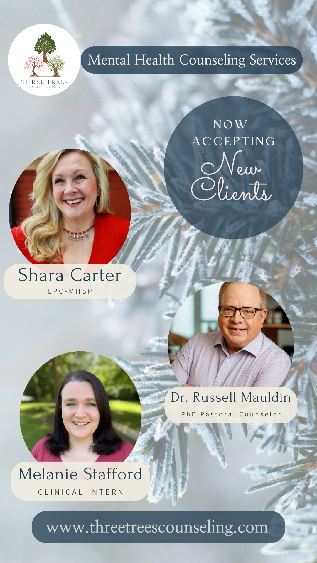 A group of people standing next to each other on a table.