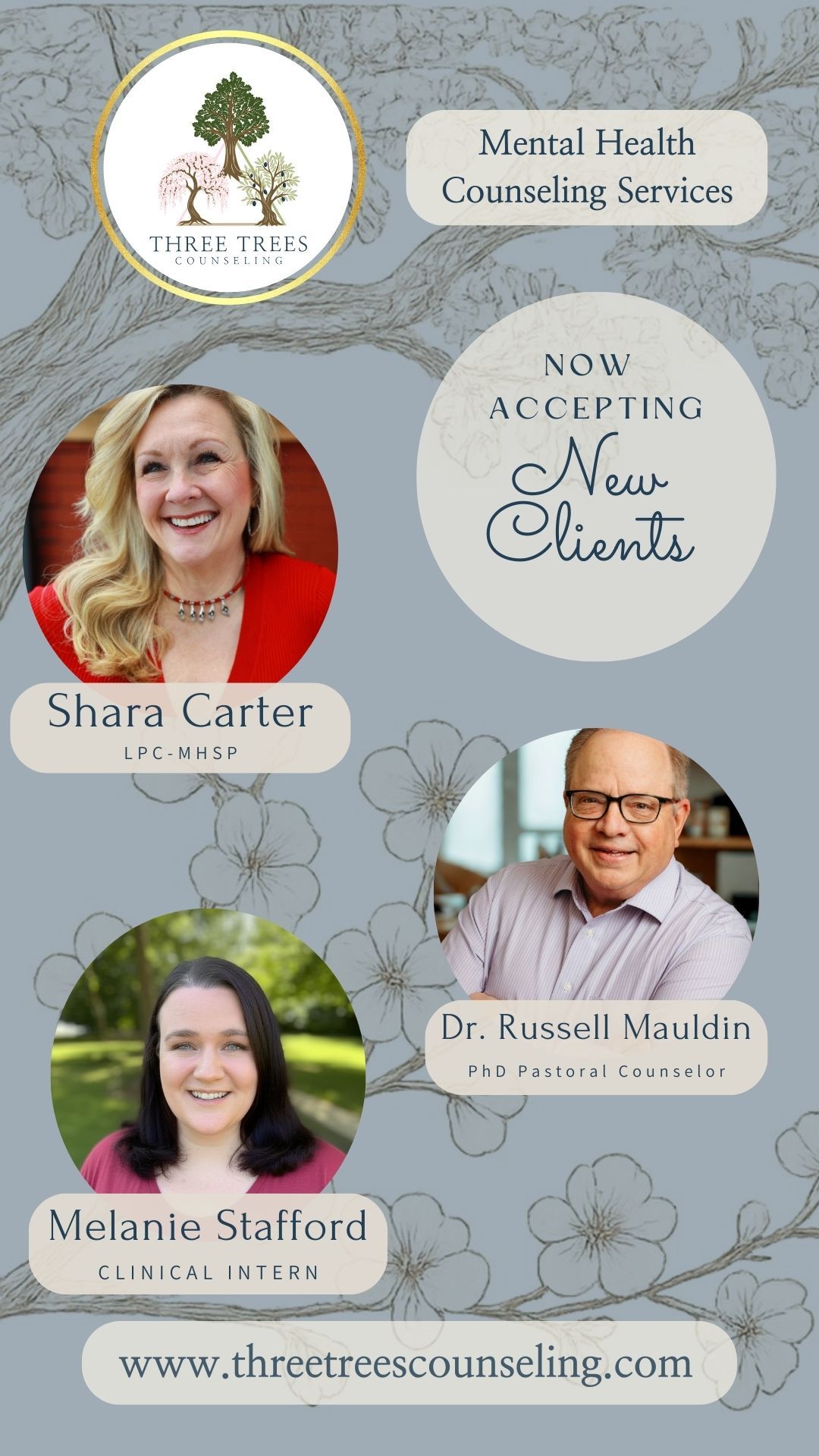 A group of people standing next to each other on a table.