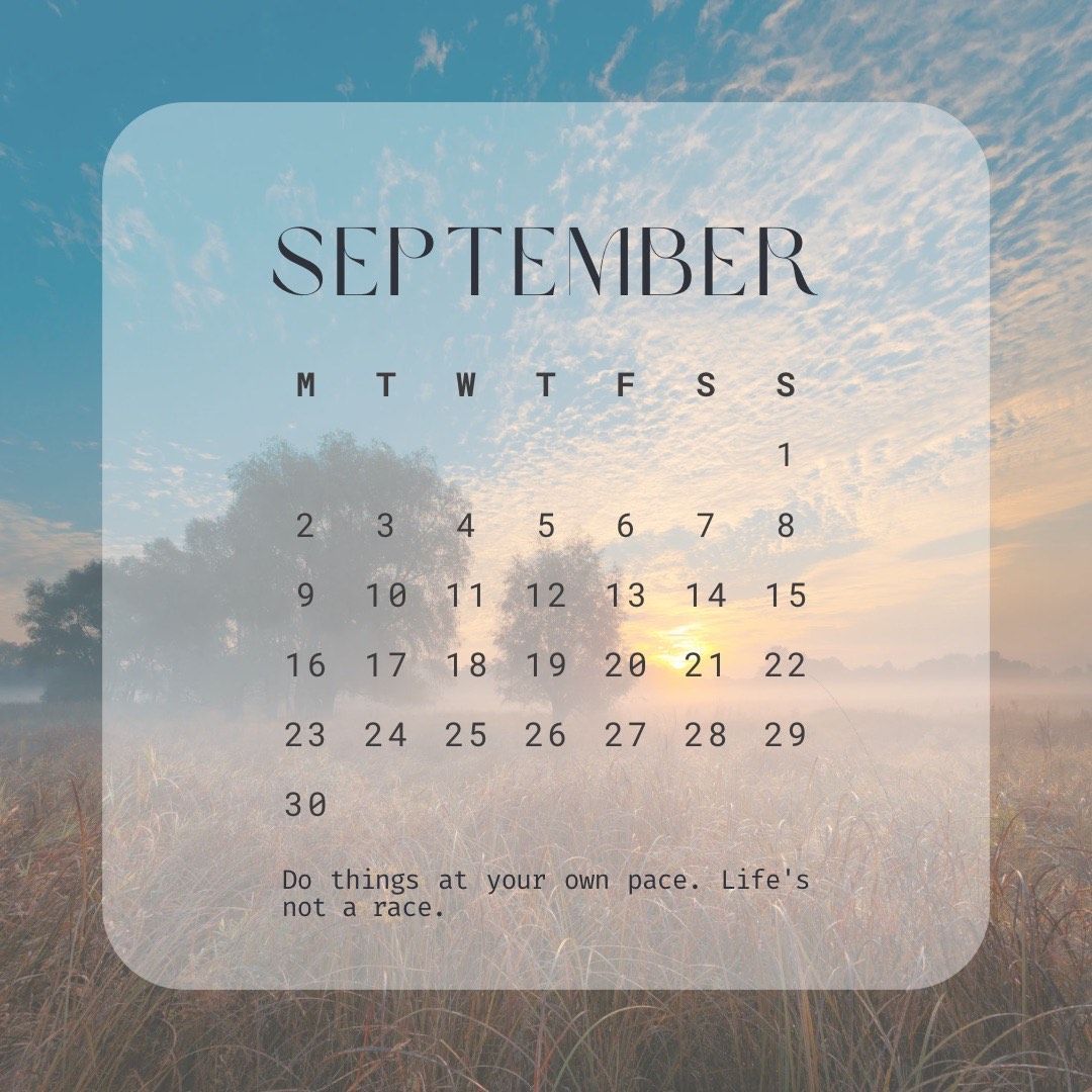September 2024 Calendar — Franklin, TN — Shara Smile