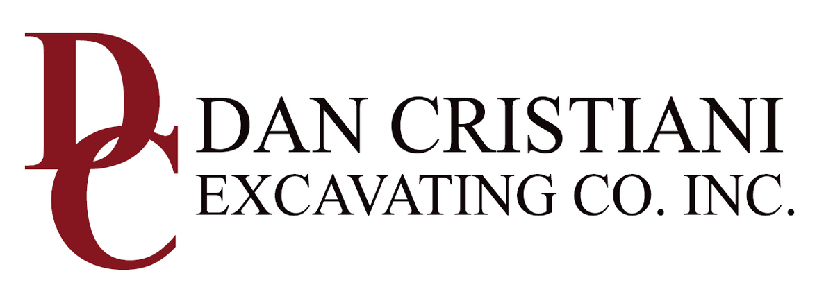 Logo for Dan Cristiani Excavating Co. Inc., featuring a burgundy 