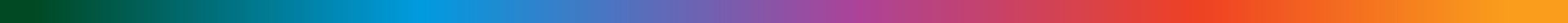 Vertical gradient from dark green to orange. Colors include blue, purple, red, and yellow.