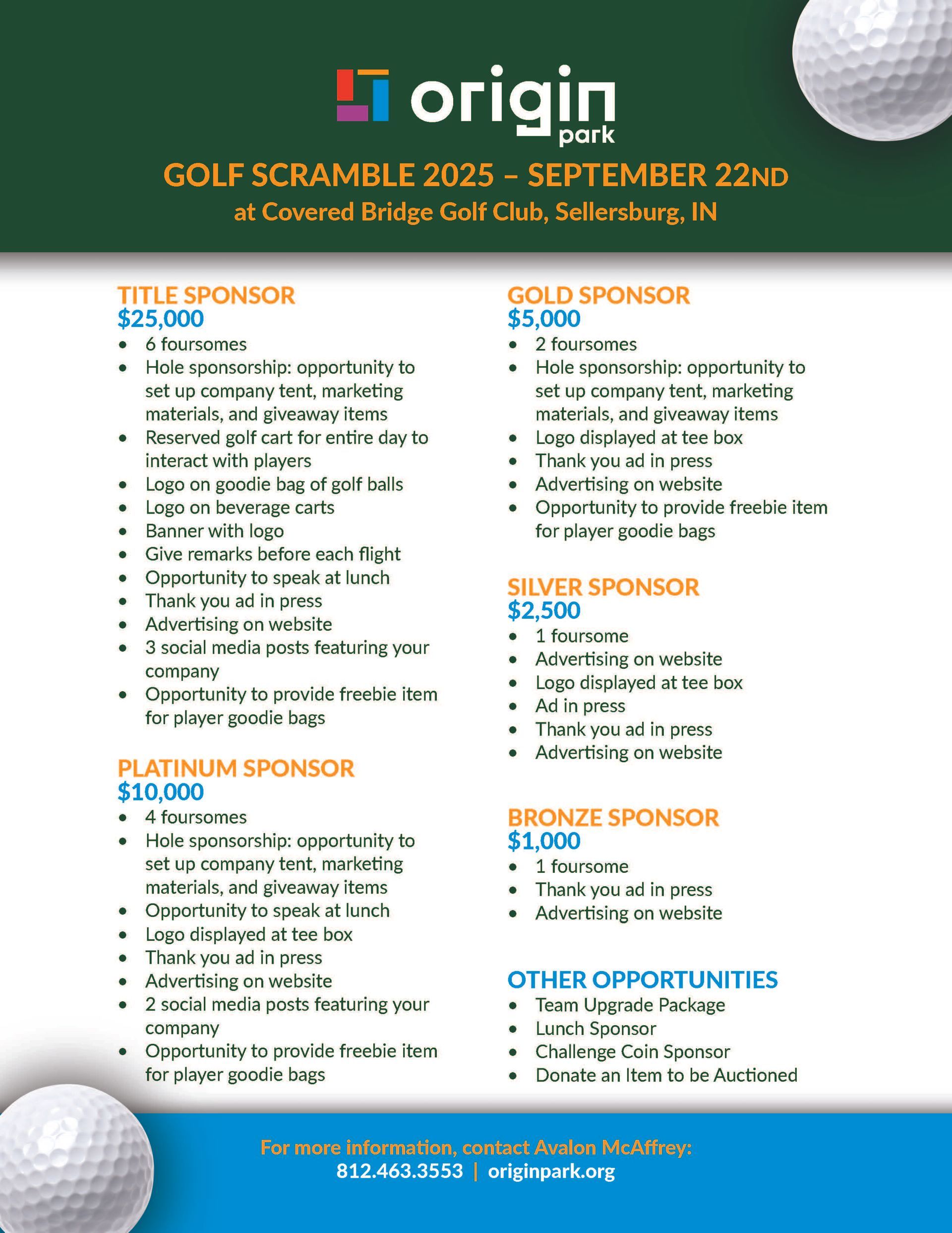 A flyer for a golf scramble on september 22nd