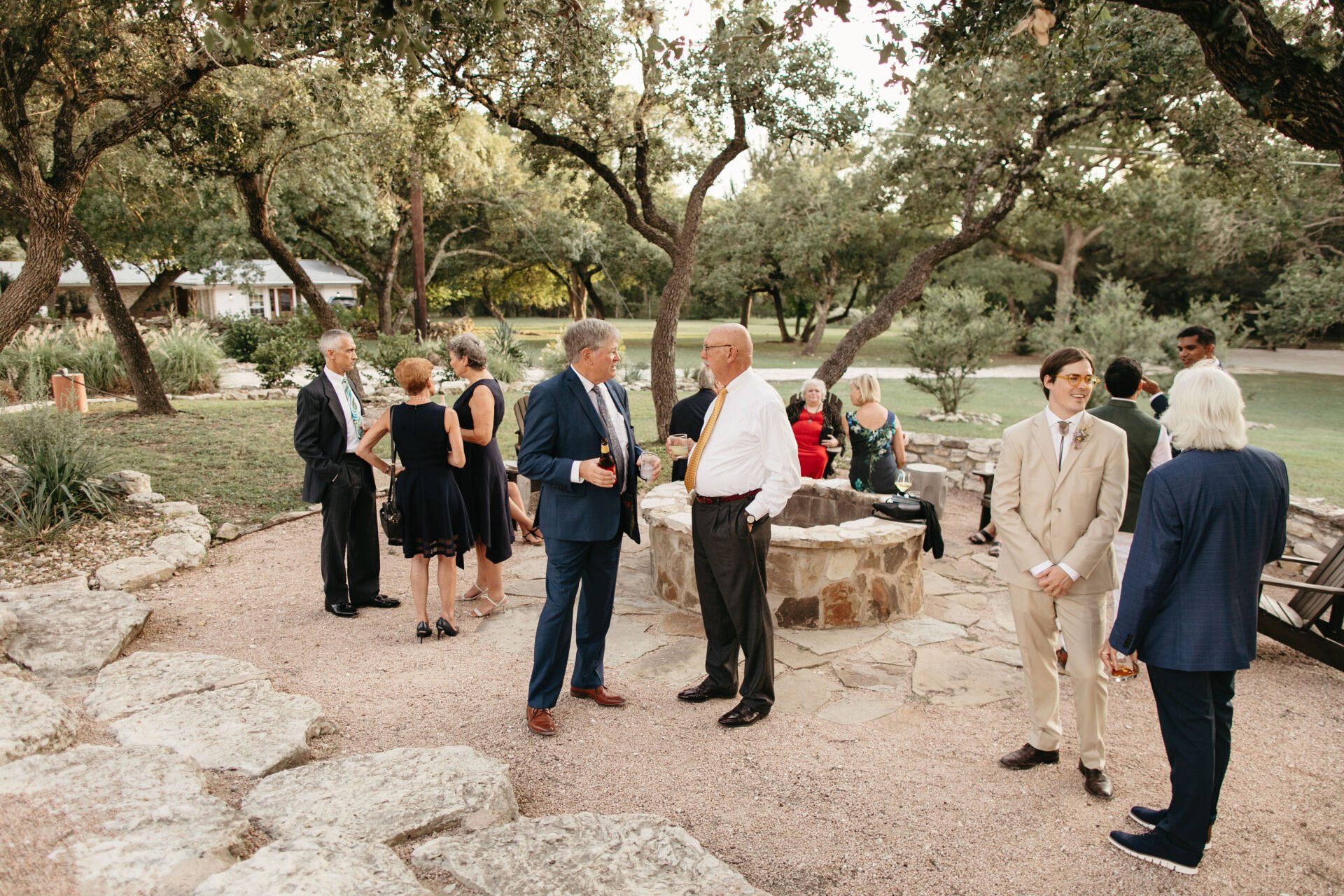 Patio at The Addison Grove in Austin, Texas Hill Country Wedding Venue