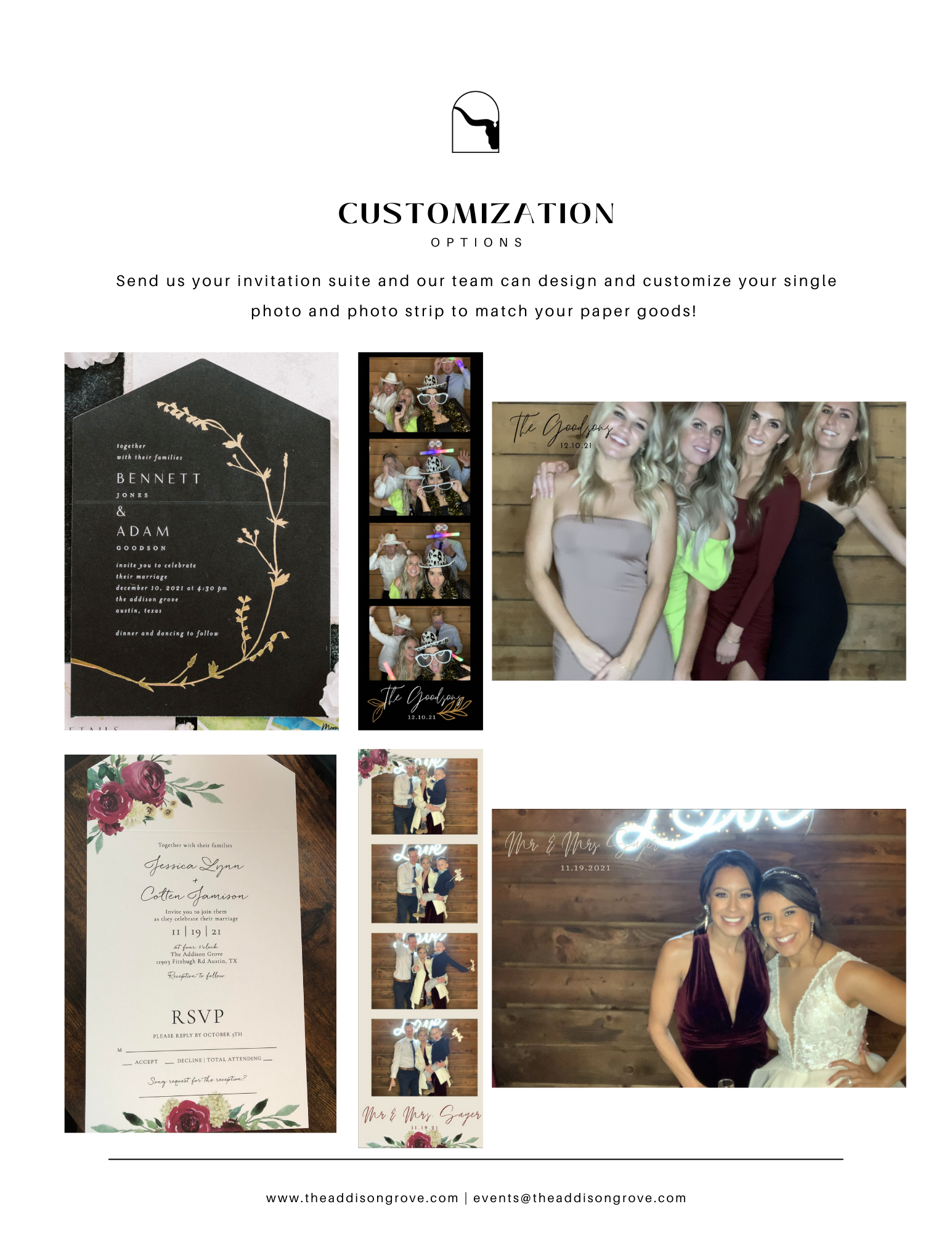 The Addison Grove AG Studio In-House Photobooth Enhancement Wedding Photobooth Vendor